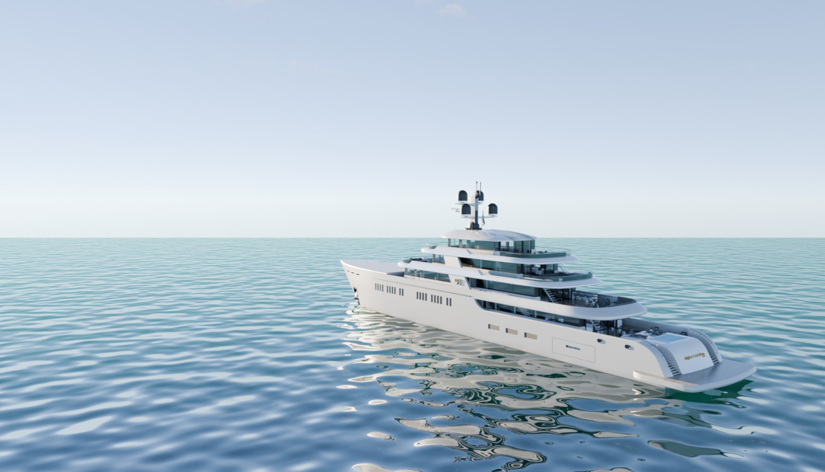 Luxury yacht on water